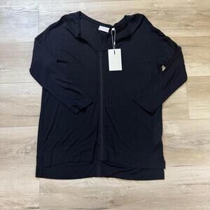 InWear NWT Reese T-Shirt Black‎ Women's Size M Tunic Long Sleeve